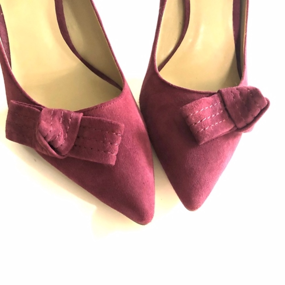 Ann Taylor Violetta Suede Burgundy Heels - Picture 6 of 8